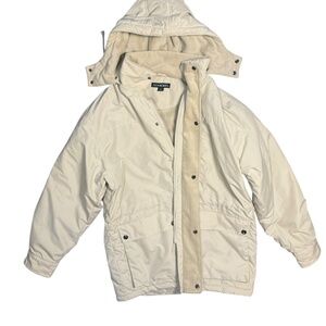 Vintage John Henry Beige Winter Insulated Barn Coat Parka Jacket  Sz M Preowned